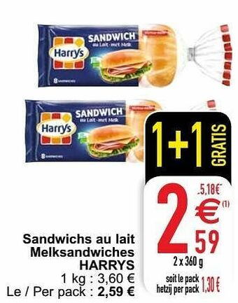 Sandwichs au lait melksandwiches harrys