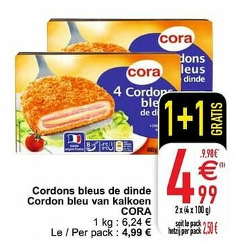 Cora Cordons bleus de dinde cordon bleu van kalkoen cora aanbieding
