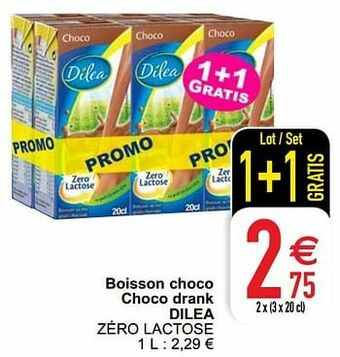 Cora Boisson choco choco drank dilea zéro lactose aanbieding