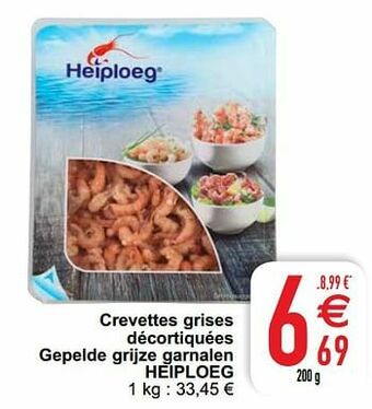 Cora Crevettes grises décortiquées gepelde grijze garnalen heiploeg aanbieding