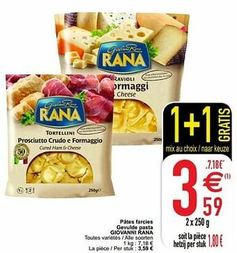 Cora Pâtes farcies gevulde pasta giovanni rana aanbieding