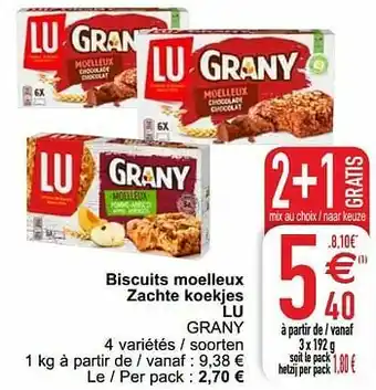 Cora Biscuits moelleux zachte koekjes lu grany aanbieding