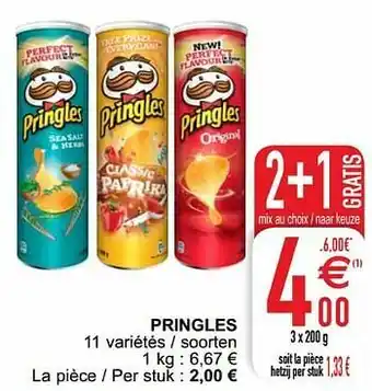 Cora Pringles aanbieding