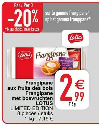 Cora Frangipane aux fruits des bois frangipane met bosvruchten lotus limited edition aanbieding