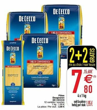 Cora Pâtes deegwaren de cecco aanbieding