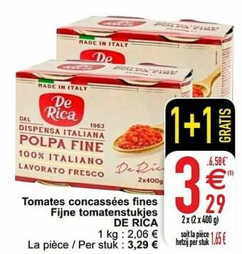 Tomates concassées fines fijne tomatenstukjes de rica