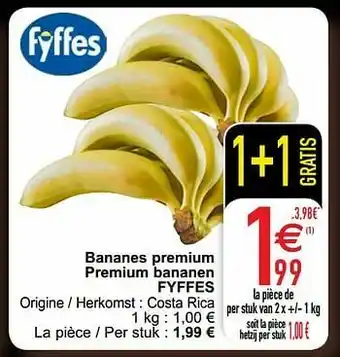 Cora Bananes premium premium bananen fyffes aanbieding