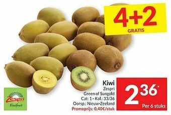 Intermarché Kiwi zespri green of sungold aanbieding