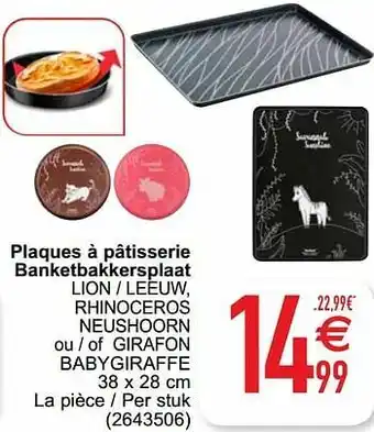 Cora Plaques à pâtisserie banketbakkersplaat aanbieding