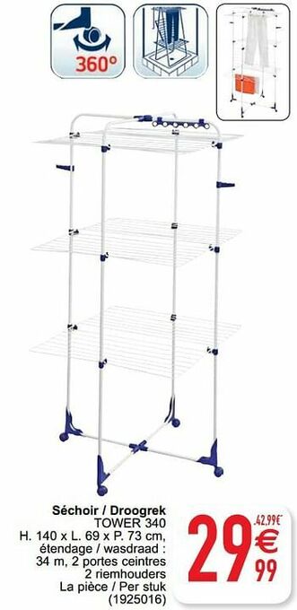 Cora Séchoir - droogrek tower 340 aanbieding