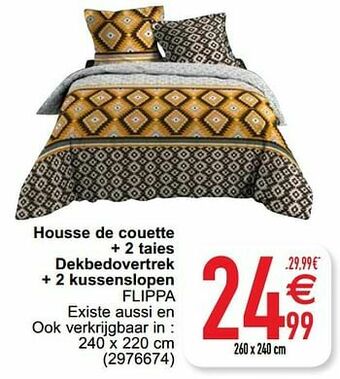 Cora Housse de couette + 2 taies dekbedovertrek + 2 kussenslopen flippa aanbieding