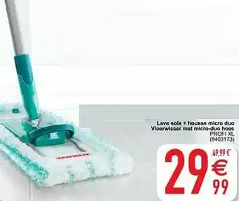Cora Lave sols + housse micro duo vloerwisser met micro-duo hoes profi xl aanbieding