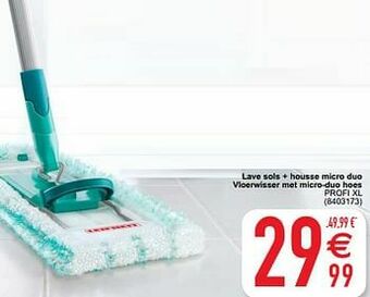 Cora Lave sols + housse micro duo vloerwisser met micro-duo hoes profi xl aanbieding