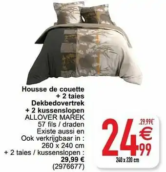 Cora Housse de couette + 2 taies dekbedovertrek + 2 kussenslopen allover marek aanbieding