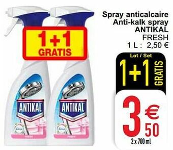Cora Spray anticalcaire anti-kalk spray antikal fresh aanbieding
