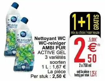 Cora Nettoyant wc wc-reiniger ambi pur active gel aanbieding