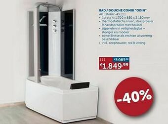 Zelfbouwmarkt Bad - douche combi odin aanbieding