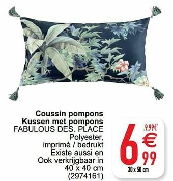 Cora Coussin pompons kussen met pompons fabulous des. place aanbieding