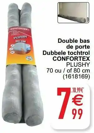 Cora Double bas de porte dubbele tochtrol confortex plushy aanbieding