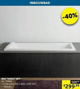 Zelfbouwmarkt Bad harly wit aanbieding