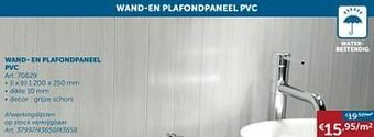 Zelfbouwmarkt Wand- en plafondpaneel pvc aanbieding