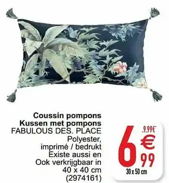 Coussin pompons kussen met pompons fabulous des. place