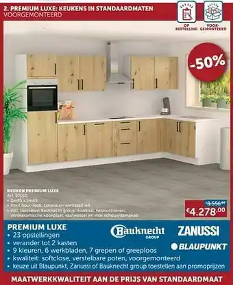 Keukens in standaardmaten voorgemonteerd