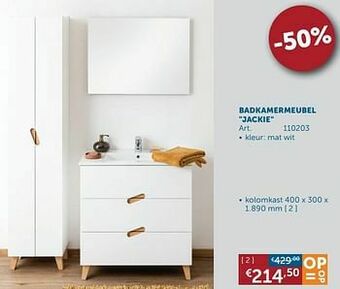 Zelfbouwmarkt Badkamermeubel jackie kolomkast aanbieding