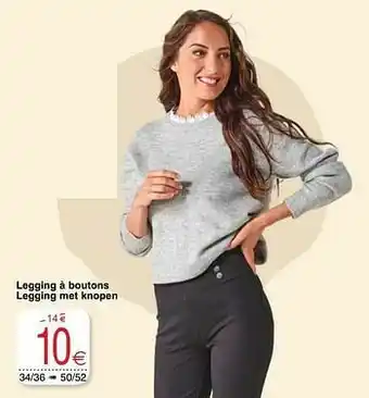 Legging à boutons legging met knopen