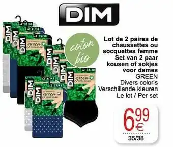 Cora Lot de 2 paires de chaussettes homme set van 2 paar kousen voor heren green aanbieding
