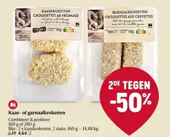 Delhaize Kaas- of garnaalkroketten aanbieding