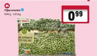 Delhaize Fijne erwten aanbieding