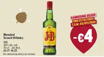 Delhaize J&B Blended scotch whisky aanbieding