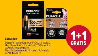 Delhaize Duracell - Optimum Batterijen aanbieding