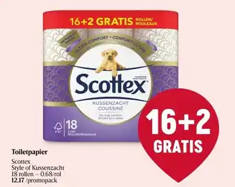 Delhaize Scottex Toiletpapier aanbieding