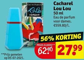Kruidvat Cacharel lou lou edp aanbieding