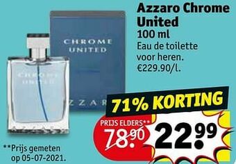 Kruidvat Azzaro chrome united edt aanbieding