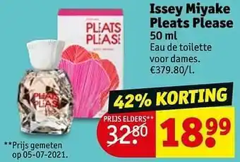 Kruidvat Issey miyake pleats please edt aanbieding