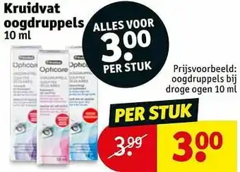 Kruidvat Oogdruppels bij droge ogen aanbieding