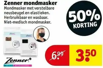 Kruidvat Zenner mondmasker aanbieding