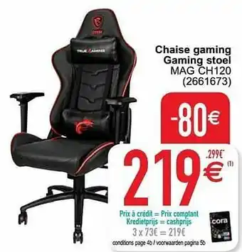 Msi chaise gaming gaming stoel mag ch120