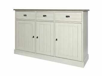 Highboard YORK - Lariks & crystal oak beige Beige