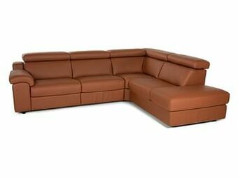 Deba Meubelen Hoekzetel MAMBO met relax - Leder bull cognac Bruin aanbieding
