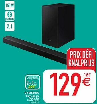 Cora Samsung barre de son sound bar hwt420-xn aanbieding