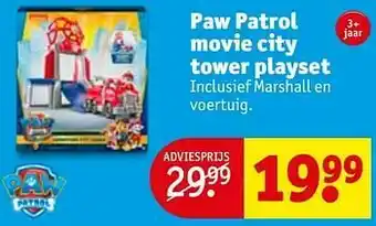 Kruidvat Paw patrol movie city tower playset aanbieding