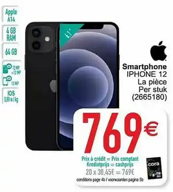 Cora Apple smartphone iphone 12 aanbieding