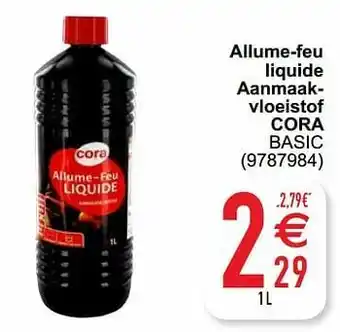 Cora Allume-feu liquide aanmaakvloeistof cora basic aanbieding