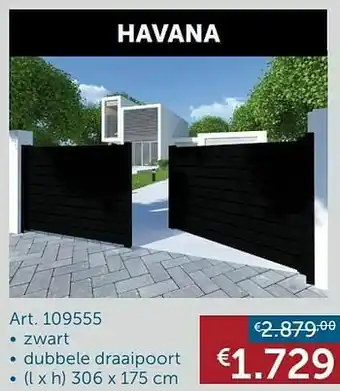 Havana dubbele draaipoort