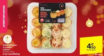Carrefour Market Aperitiefhapjes 4 smaken Calitess aanbieding