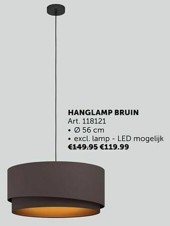 Zelfbouwmarkt Hanglamp bruin aanbieding